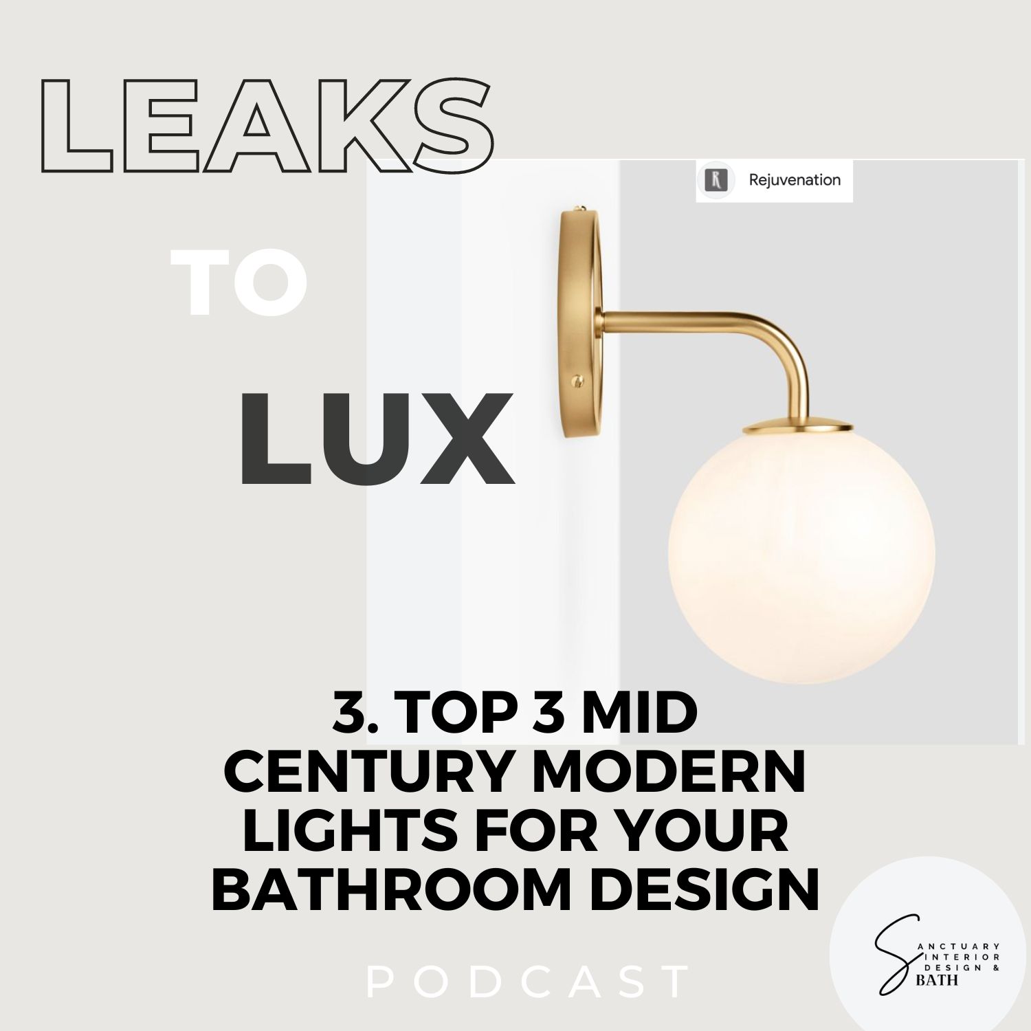 Our Top 3 Mid Century Modern Lights for your Bathroom Design